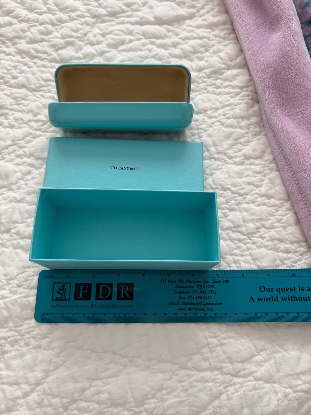 Tiffany & Co. Signature Blue Gift Box Set (empty eye glass case and box)